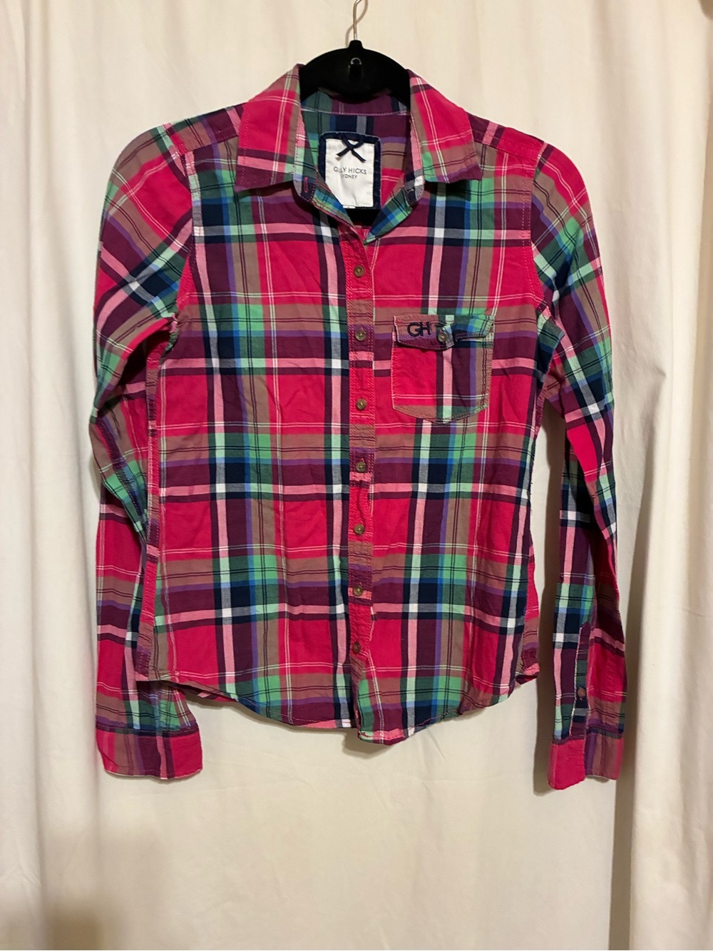 Gilly Hicks Button Down Plaid Shirt